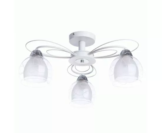 Люстра Sansa 3*40W 57*27см прозрачная белая 740782