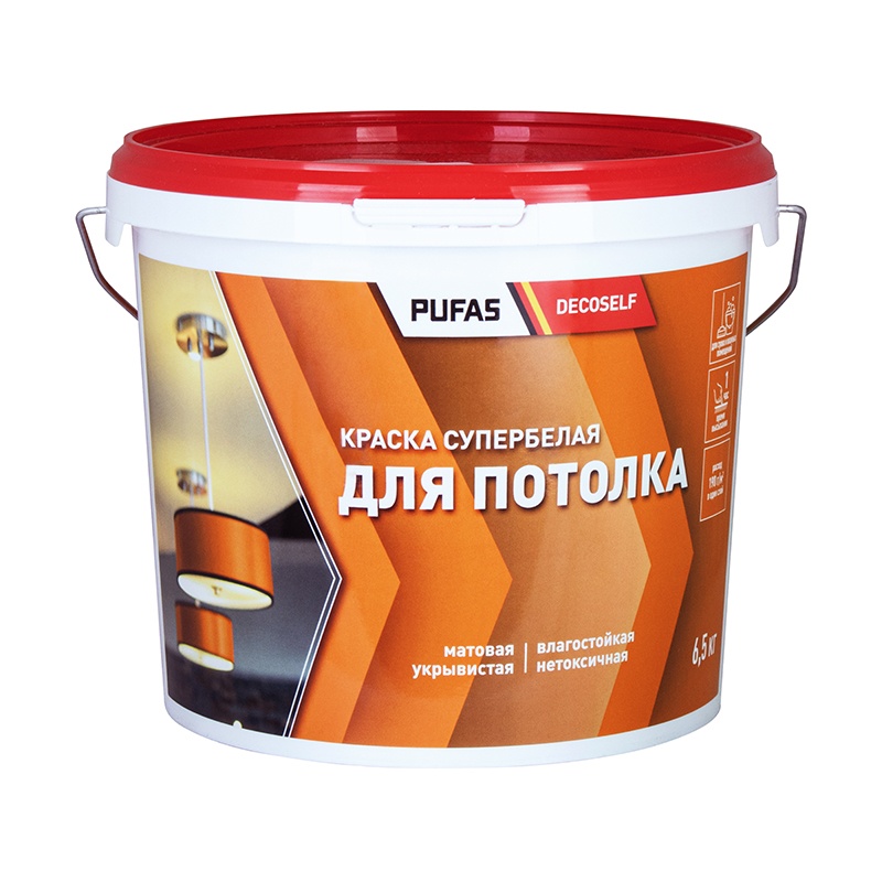 краска Пуфас Decoself интер\мороз белая 6.5кг