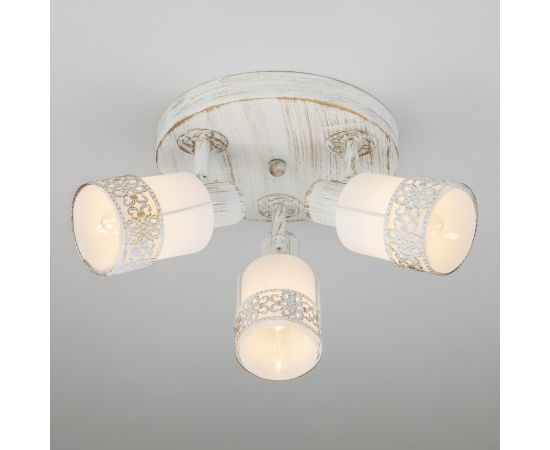 Люстра Silvia 3*40W 38*38см белая с золотом 714645