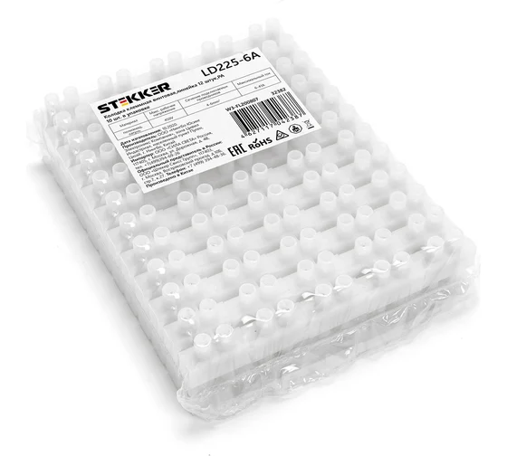 Колодка клемм винт линейка 12 шт Stekker LD225-6A