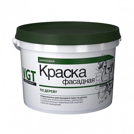 Краска ВД-АК-1180 3.0кг для фасадов по дереву ВГТ