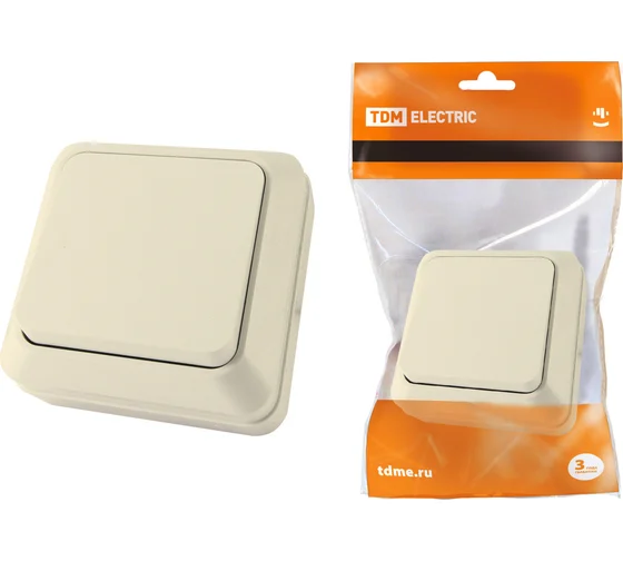 выключ 1-клав ОП Ладога 10А сл\кость 1801-0002