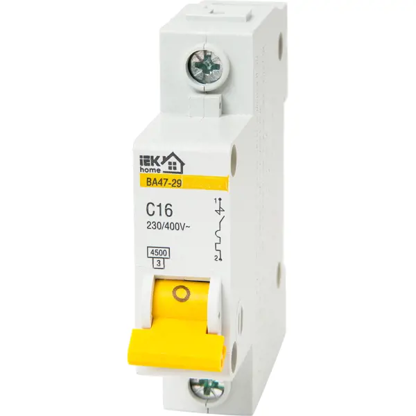 Автомат-выключатель ИЭК 16А 1-полюсной