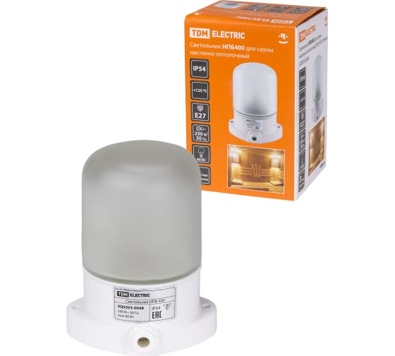 Светильник накладной 60Вт НБП400 Е27 для сауны TDM Electr