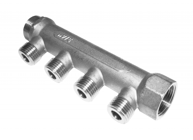 Коллектор латунный 4 выхода наружный 3/4-1/2" Aqualink 02423