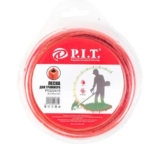 леска д\трим 2.4мм 15м квадрат P.I.T.