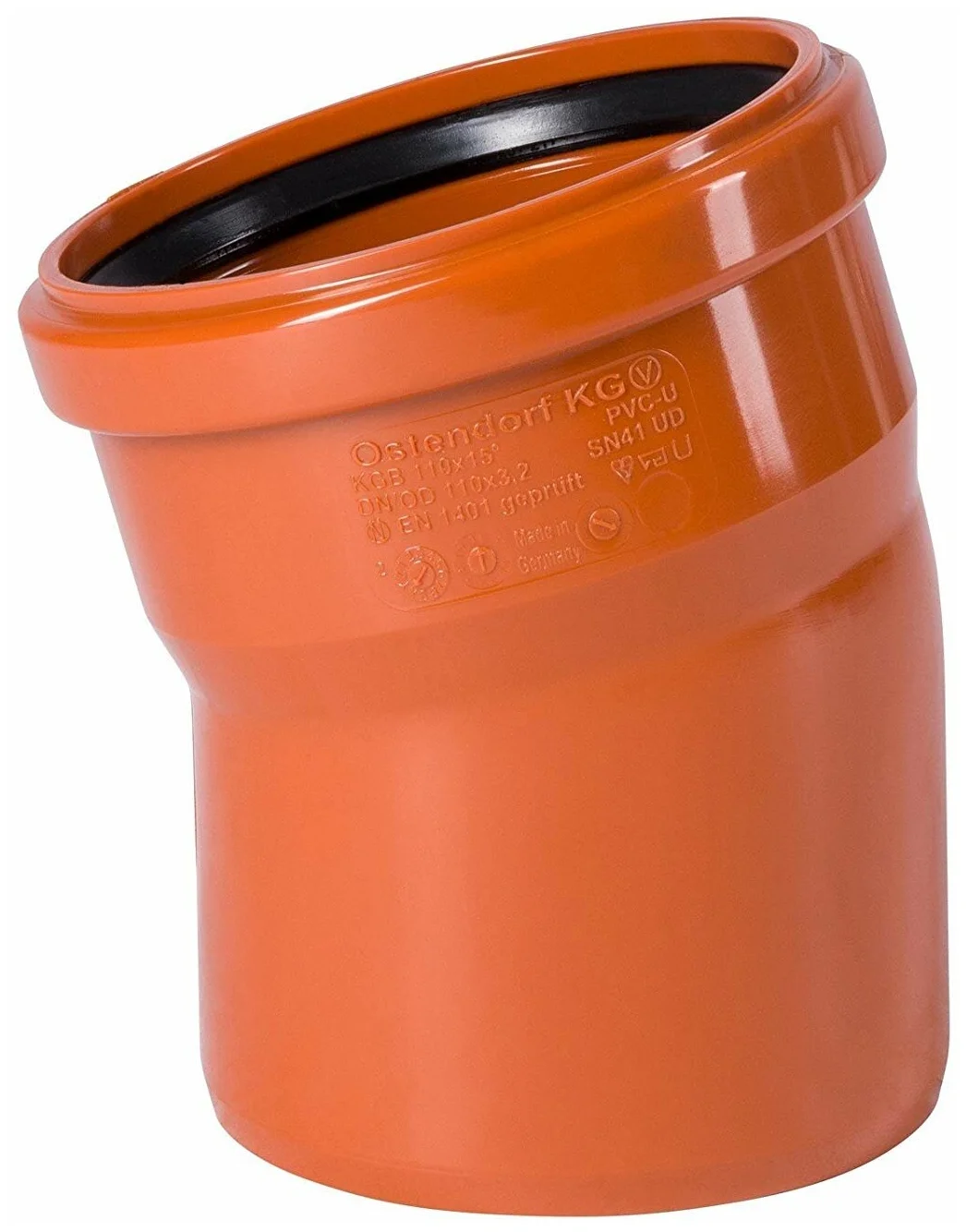 Отвод канализационный наружный 110мм\15град Остендорф 98696 