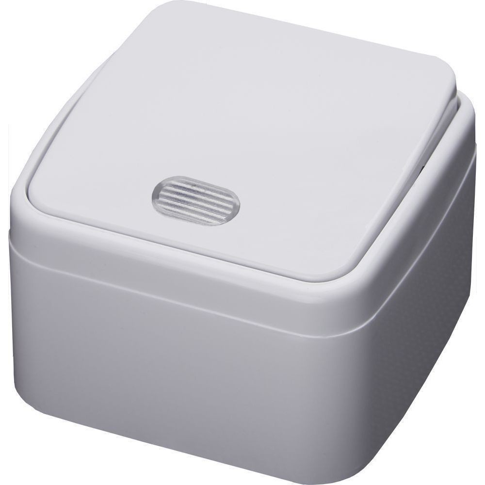 Выключатель 1-клавша STEKKER Basic белый с подсветкой