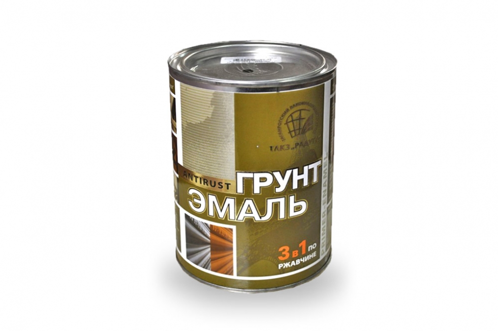 Грунт-эмаль 3в1 РАДУГА 0.9 Черная