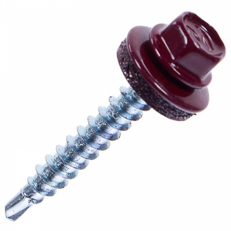 Саморез кровельный 4.8*29 красный (70шт) Жесть