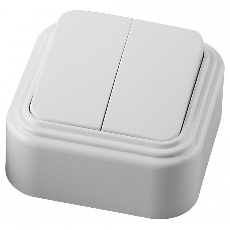 Выключатель 2-клавиши STEKKER