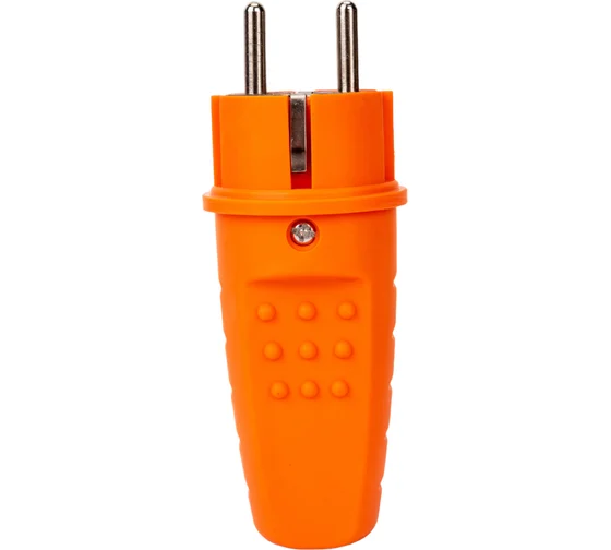 вилка 16А с\заз пл ПВХ-кауч угл оранж Юнивер221282