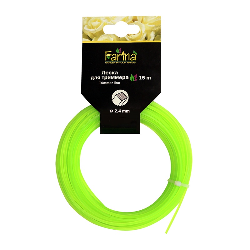Леска для триммера 1.6мм 15м квадрат Фарина 93359