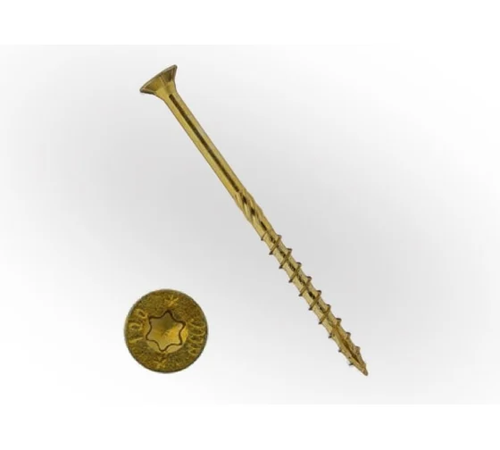 саморез констр самозен Torx 4*50 желт 100шт