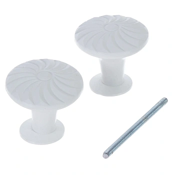 Ручка-кнопка Б пластиковая белая