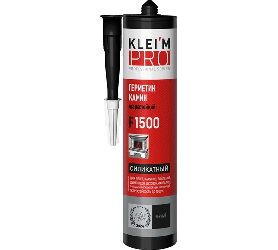 герметик силикат Kleim pro Камин черн 280мл 218