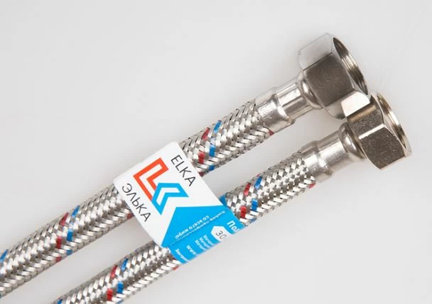 Подводка для воды в\в 1\2-30см лат\гайка Elka 91729 