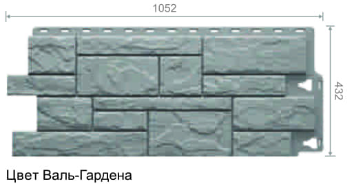 Фасадная панель 930*406мм Docke Сланец Вальд Гардена