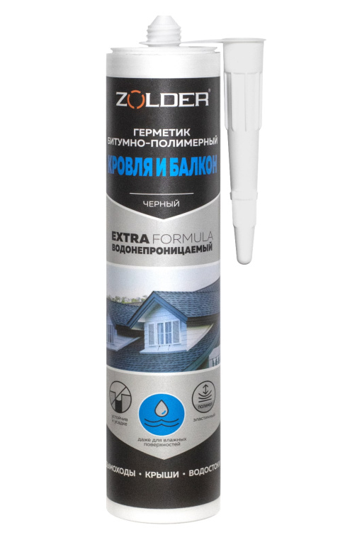 Герметик битумный Zolder для кровли 280мл черный 