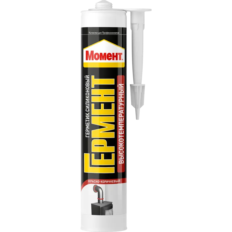 Герметик силиконовый МоментГермент высокотемпературный красно-коричневый 280мл