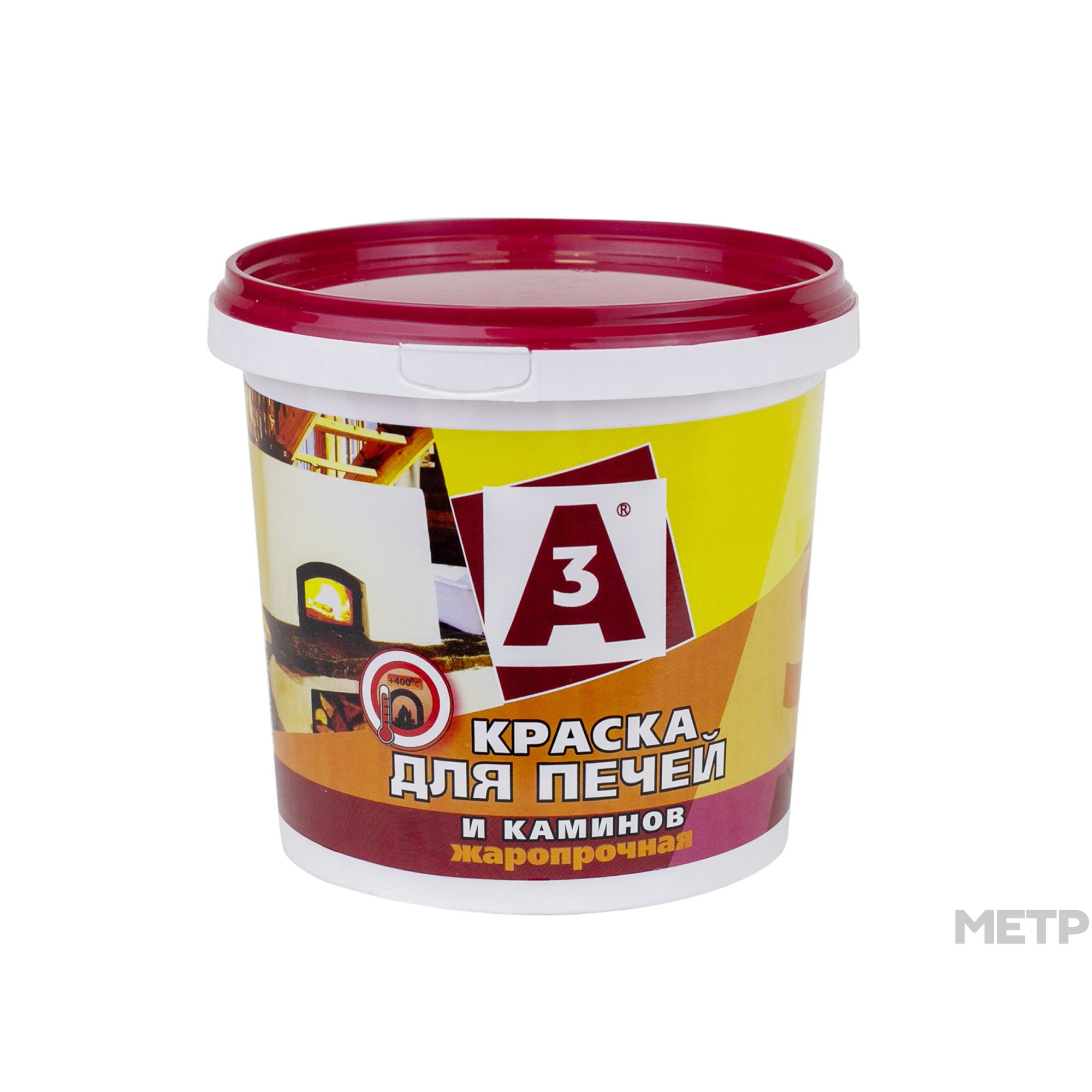 Краска ВД д\печей и каминов 2.5кг Белая А3 