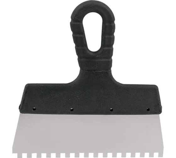 шпатель фасад 200мм нерж\зубчат МастерБибер 35213