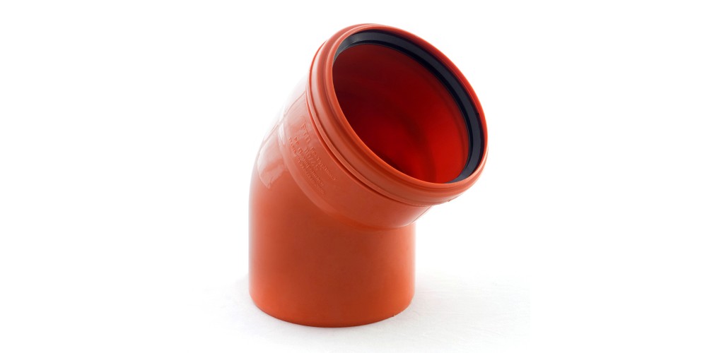 Отвод канализационный наружный 110мм\45град Синикон 112155