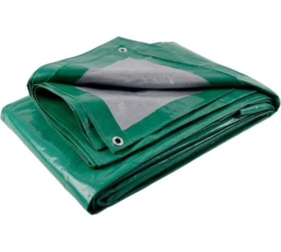 тент защит 6*8м 120г\м2 зеленый-серебро