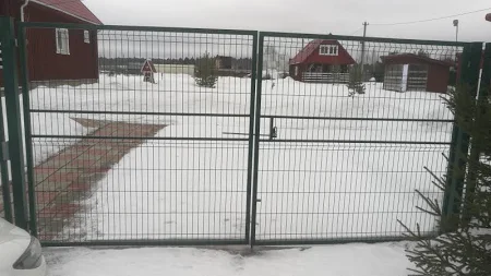 ворота 4.0м б\к лайт К2С свар/сетк 1700*4000 Зелен