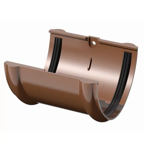 Соединение желоба с уплотнителем коричневое Verat 