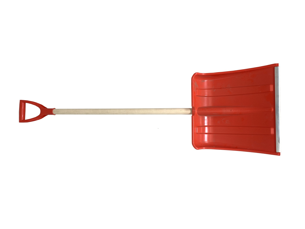 Лопата снеговая 380*370мм с деревянным черенком Снежник 100190-3