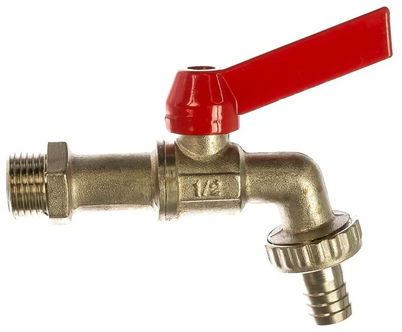 Кран шаровый 1\2 водоразборный под шланг Valtec 412001 