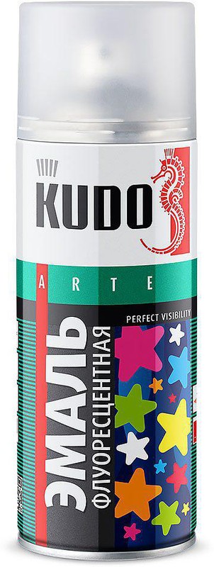Эмаль аэрозоль флуоресцент КУДО 520мл Розовая
