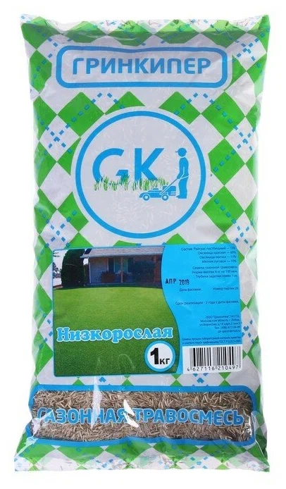 Трава газонная 1кг Низкорослая 2970388 