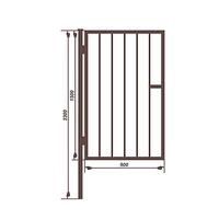 Калитка Бюджет без дополнительного столба 900*1500 грунт