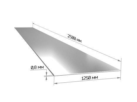 лист оцинк 0.8*1250*2500мм