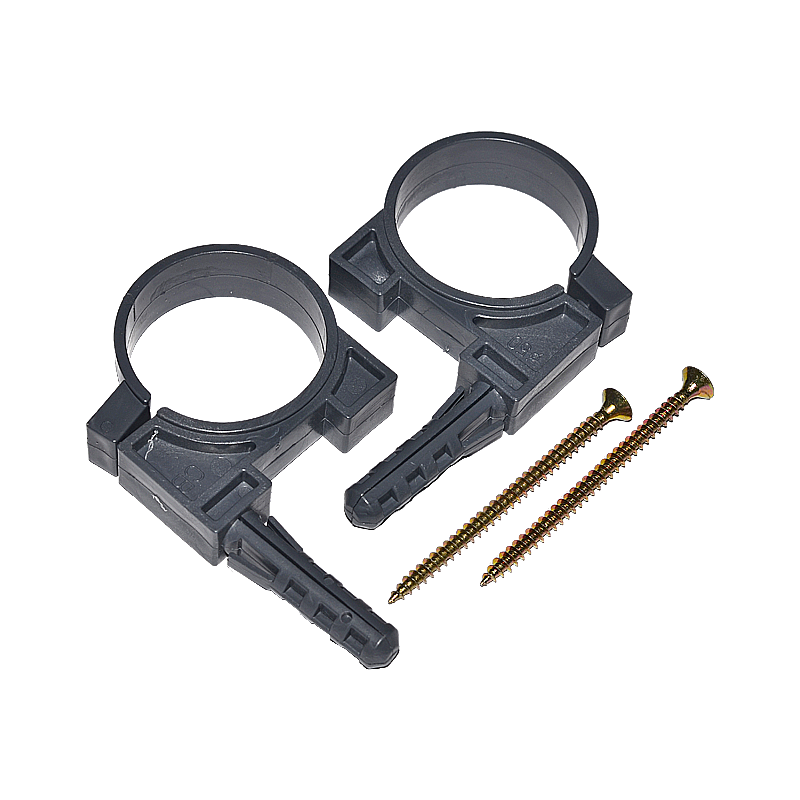 хомут л\пласт\кан\труб д50мм с\дюб\шуруп 2шт187110