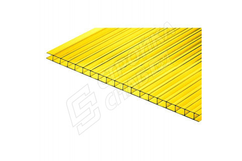Поликарбонат 4мм Желтый 2.1*6м 