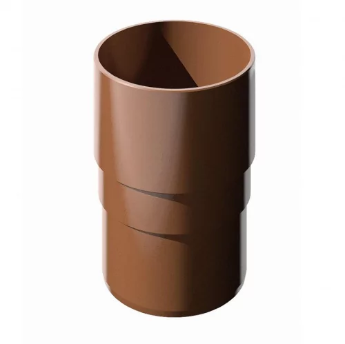 Муфта водосточная д80 коричневая Verat 