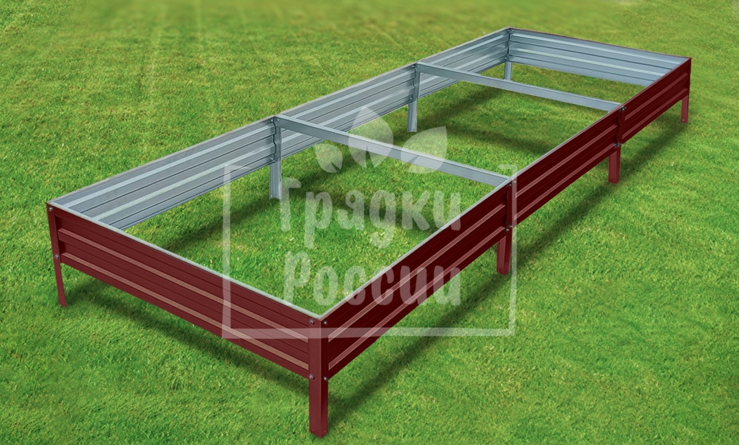 грядка оцинк 100*200см в 20см Полимакс 1506