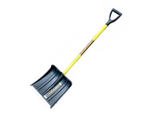 Лопата снеговая 380*370мм пластиковая стальной черенок Спринт 100602