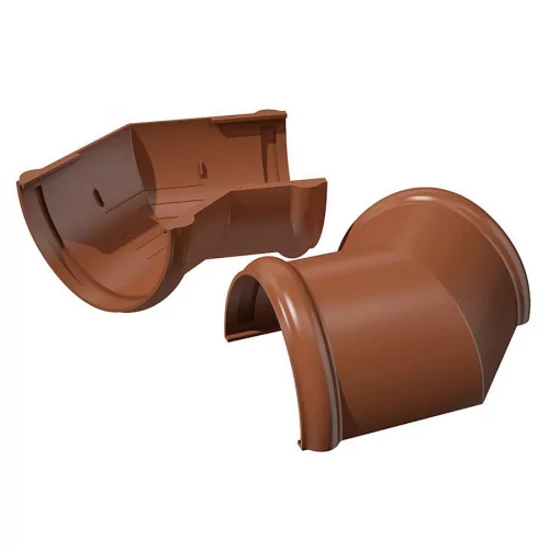 Угол желоба 135гр коричневый Verat 