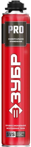 Пена монтажная Зубр Pro SVS 750мл проф всесезон