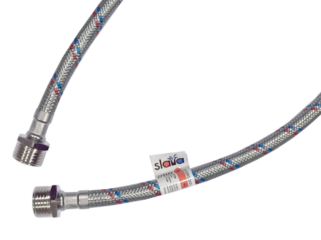 Подводка для воды в\в 1\2-100см стал\гайка Slava 