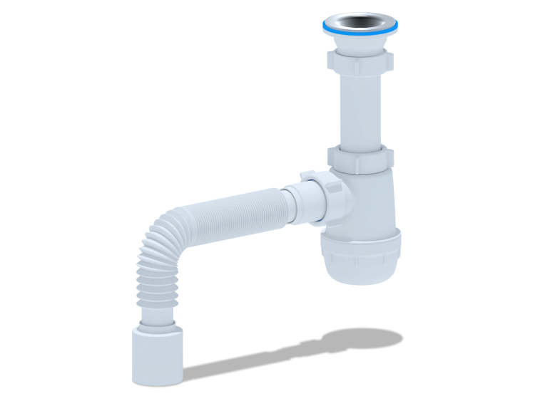 сифон  д\мойки 1.1\2-40\50 гиб\тр Ани-Пласт А0110
